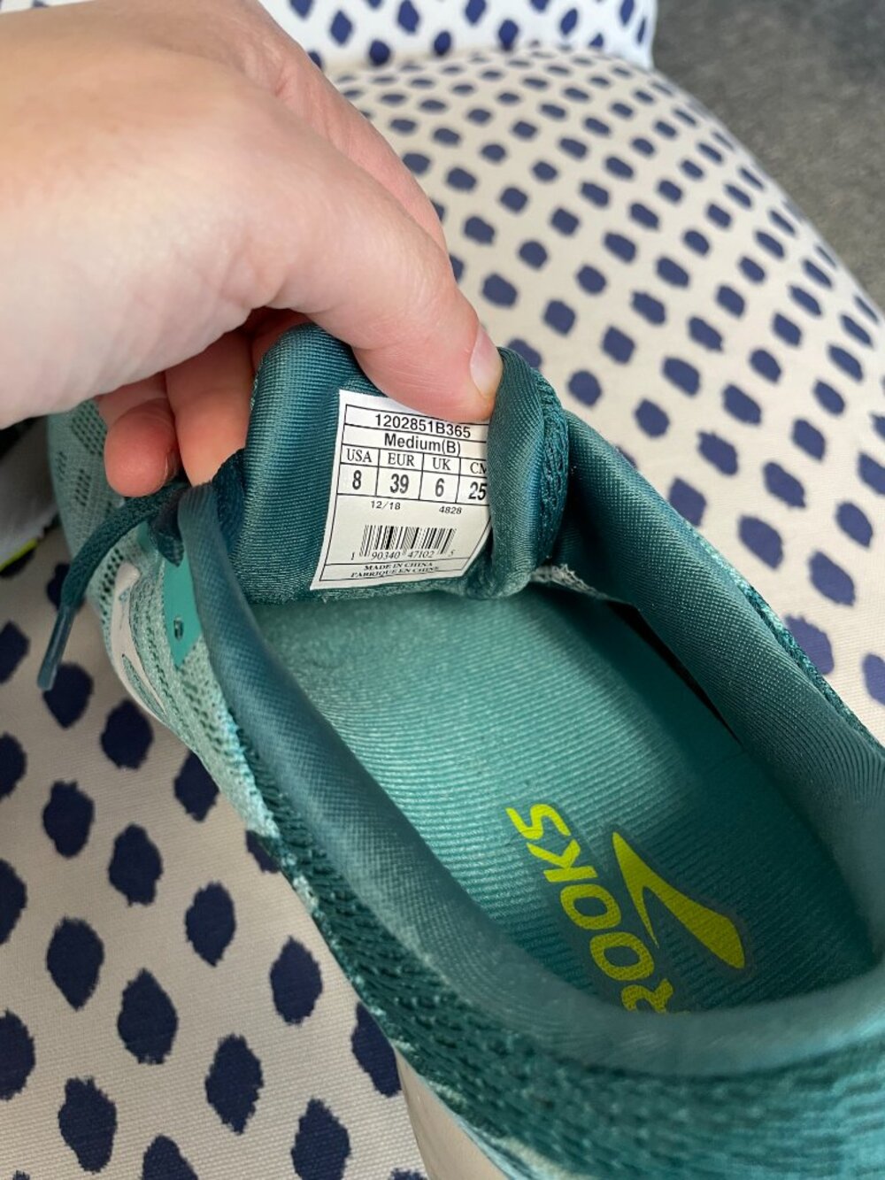Brooks Launch 6 Green Shoes Size 8 - Picture 8 of 8